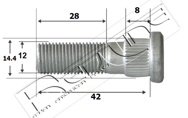 Bolt, axle strut (73MI001)