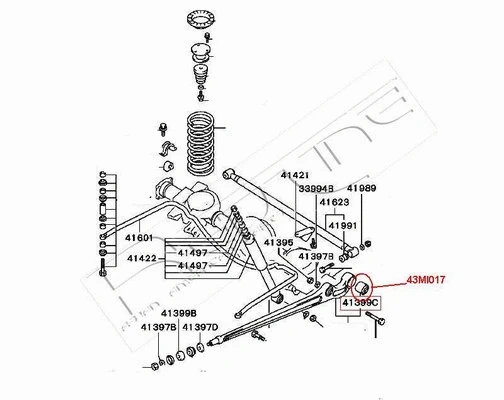 Mounting, control/trailing arm