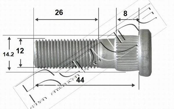 Bolt, axle strut (73TO002)