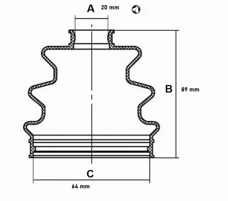 Bellow Kit, drive shaft (59TO020)