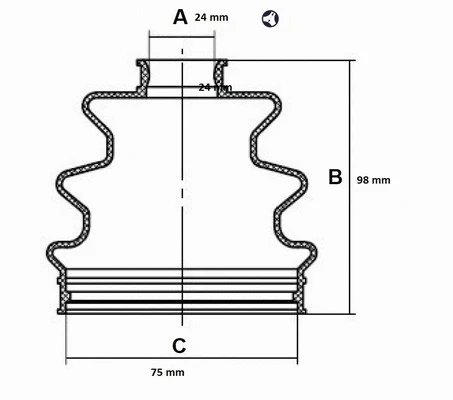 Bellow Kit, drive shaft (59NI002)