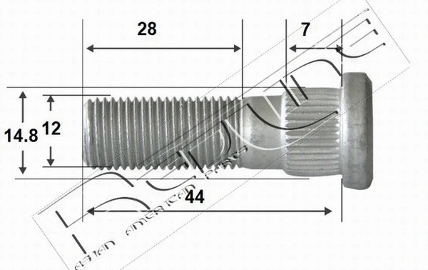 Bolt, axle strut (73MI003)