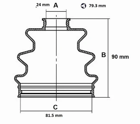 Bellow Kit, drive shaft (59NI016)