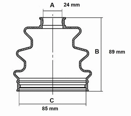 Bellow Kit, drive shaft (59MI001)