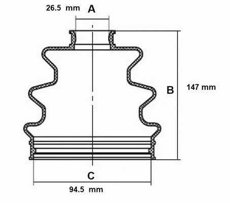 Bellow Kit, drive shaft (59MI007)