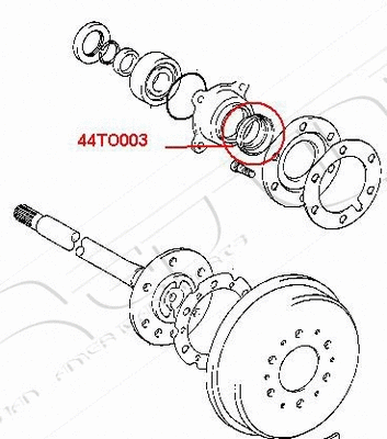 Shaft Seal, wheel hub (44TO003)