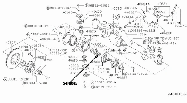Bearing, steering knuckle