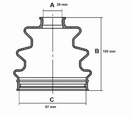 Bellow Kit, drive shaft (59TO000)