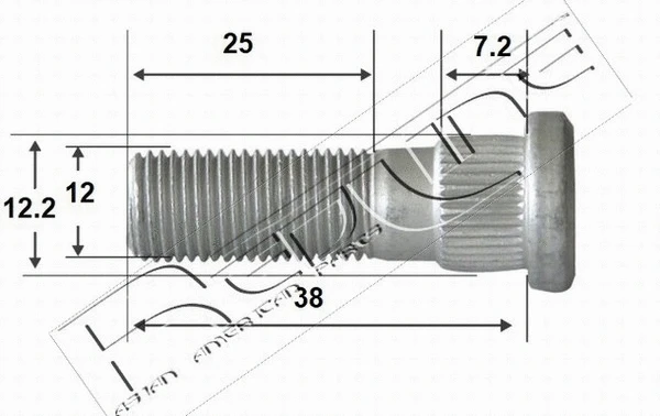 Bolt, axle strut (73HO000)