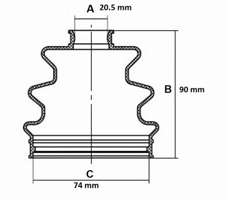 Bellow Kit, drive shaft (59JE000)