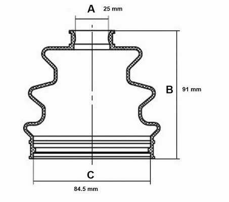 Bellow Kit, drive shaft (59HY000)