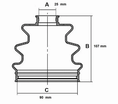 Bellow Kit, drive shaft (59KI001)
