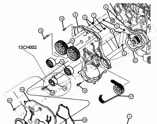 Tensioner, timing belt