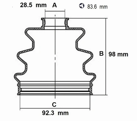 Bellow Kit, drive shaft (59NI015)