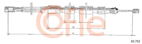 Cable Pull, parking brake (10.732)