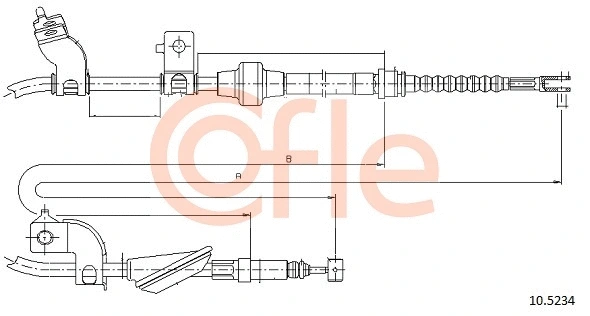 Cable Pull, parking brake (10.5234)