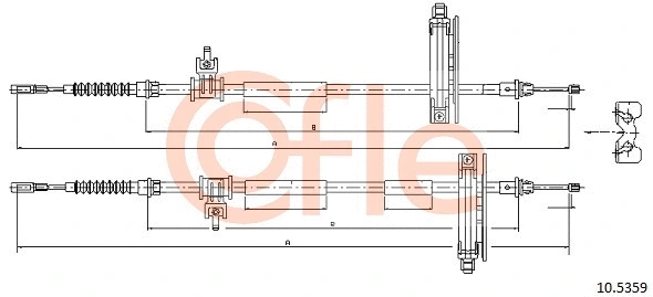 Cable Pull, parking brake (10.5359)