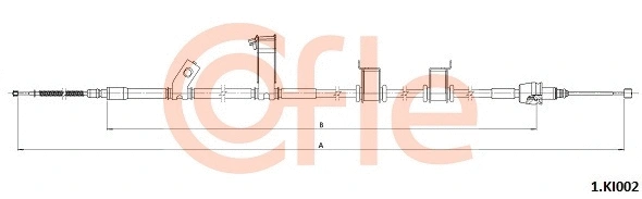 Cable Pull, parking brake (92.1.KI002)