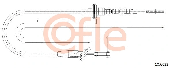 Cable Pull, clutch control (18.6022)