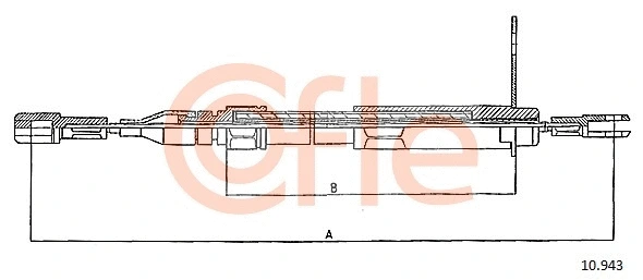 Cable Pull, parking brake (10.943)