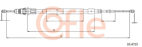 Cable Pull, parking brake (10.4715)