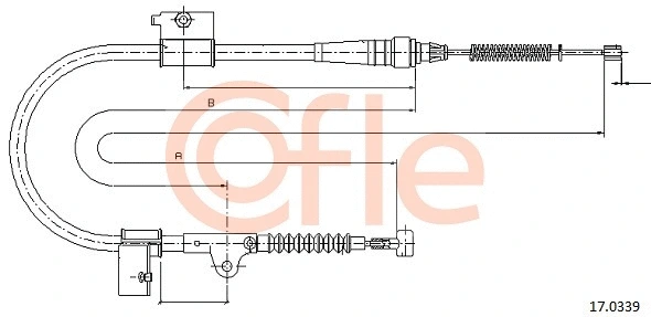 Cable Pull, parking brake (17.0339)