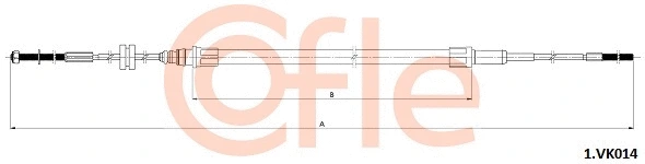 Cable Pull, parking brake (1.VK014)