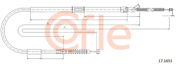 Cable Pull, parking brake (17.1653)