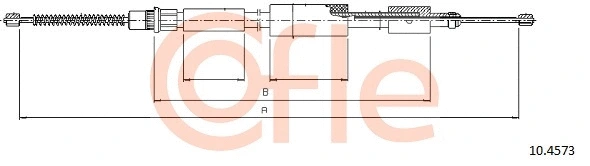 Cable Pull, parking brake (10.4573)