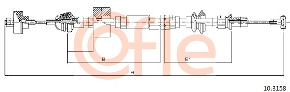 Cable Pull, clutch control (10.3158)