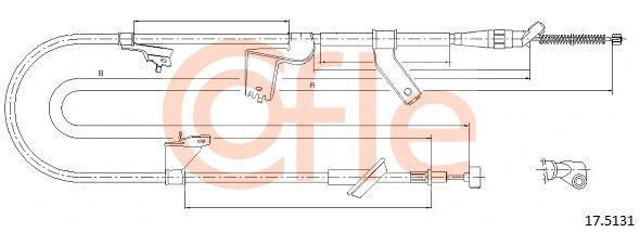 Cable Pull, parking brake (17.5131)