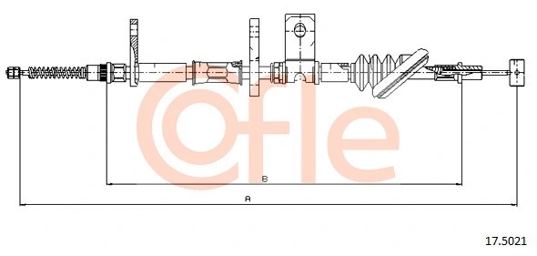 Cable Pull, parking brake (17.5021)