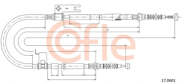 Cable Pull, parking brake (17.0601)