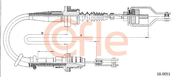 Cable Pull, clutch control (18.0052)