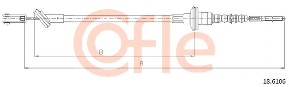 Cable Pull, clutch control (18.6106)