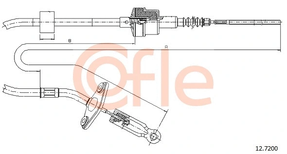Cable Pull, clutch control (12.7200)