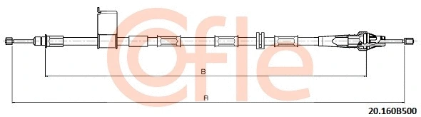 Cable Pull, parking brake (20.160B500)