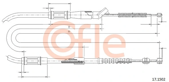 Cable Pull, parking brake (17.1502)