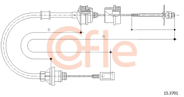Cable Pull, clutch control (15.3701)