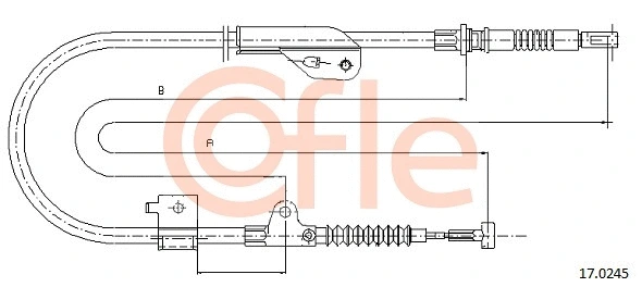Cable Pull, parking brake (17.0245)