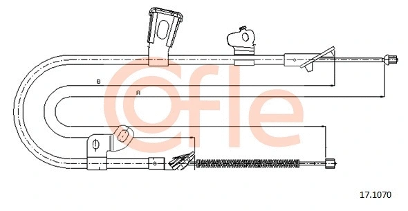 Cable Pull, parking brake (17.1070)