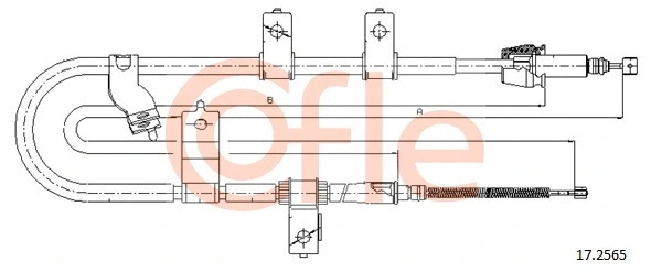Cable Pull, parking brake (92.17.2565)