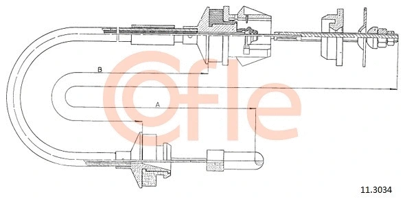Cable Pull, clutch control (11.3034)