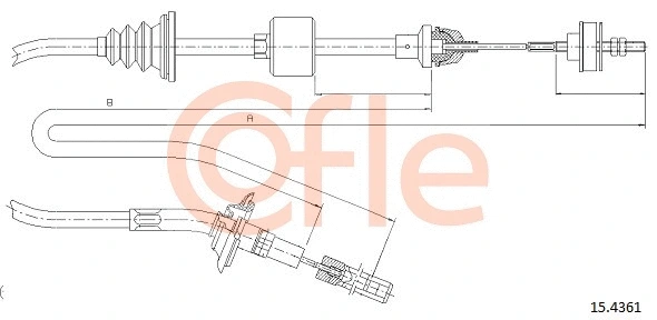Cable Pull, clutch control (15.4361)