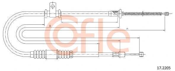 Cable Pull, parking brake (17.2205)