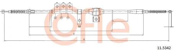 Cable Pull, parking brake (11.5342)
