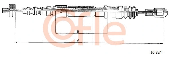Cable Pull, parking brake (10.824)
