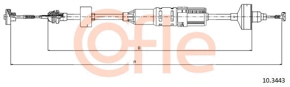 Cable Pull, clutch control (10.3443)