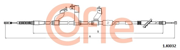 Cable Pull, parking brake (92.1.KI032)