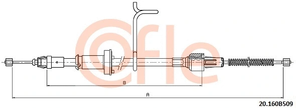 Cable Pull, parking brake (20.160B509)